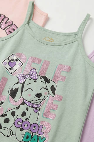 Joy Kids Kız Çocuk Baskılı Atlet 3'lü Avantajlı Paket 3-12yaş Lila