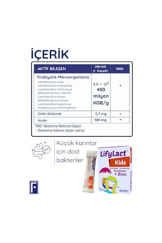 Lifylact Kids Probiyotik 3 x 10 Şase