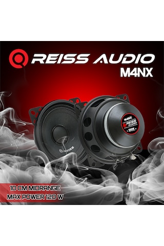 Reiss Audio M4nx-çifti 240w Max-çifti 80w Rms-kaliteli-üst Seviye- 10 Cm Neodyum Midrange Hoparlör-2 Adet