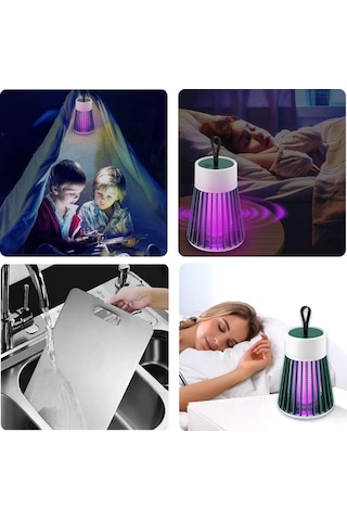 Büro Ev Ofis Yazlık İçin Şarjlı Uv Işıklı İç Dış Mekan Haşere Sivrisinek Sinek Kovucu Gece Lambası