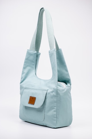 Fabric Craft Bag Omuz Çantası Turkuaz Kanvas 30x25 Cm Fermuarlı Astarlı Turkuaz