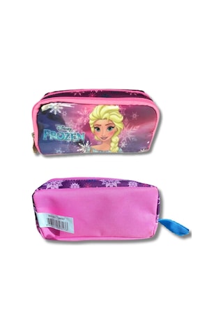 Disney Frozen Lisanslı Beslenme Çantası Ve Kalemlik Seti - Elsa & Anna Desenli Kız Çocuk Okul Seti Pembe