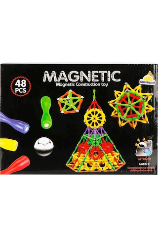Renkli Manyetik Blok 48 Parça İle Yaratıcılığın Çıtasını Yükselt