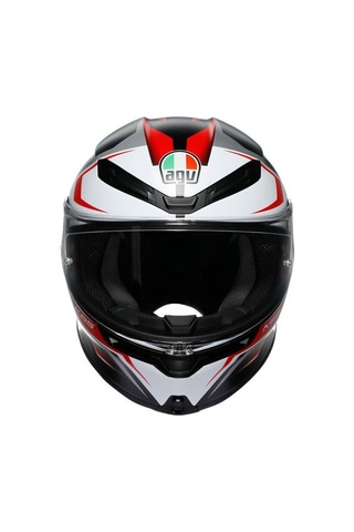 Agv Kapalı K6 S MPLK Karve Mat Siyah Wht Kırmızı Configuration Motosiklet Kaskı.