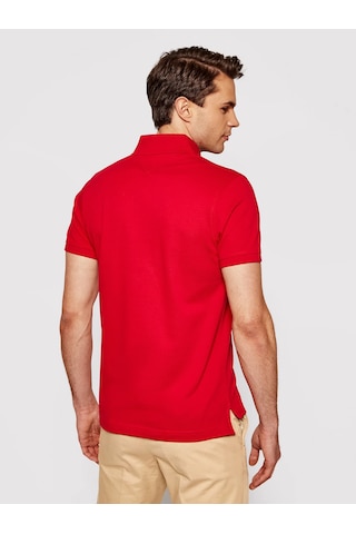 Tommy Hilfiger Polo Yaka Pike Erkek T-shirt Kırmızı