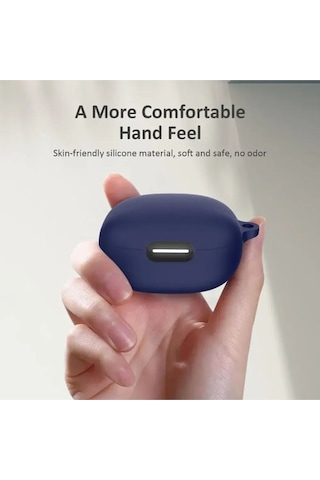 Soundcore Liberty 4 Nc Uyumlu Kılıf Mat Kancalı Silikon Lacivert 4 Ay Belirtilmemiş Belirtilmemiş Cn Diğer