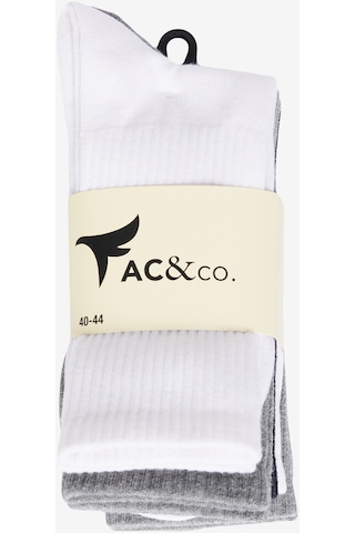 AC&Co / Altınyıldız Classics Erkek Siyah-beyaz-gri Desenli 5'li Soket Çorap Beyaz - Gri - Siyah