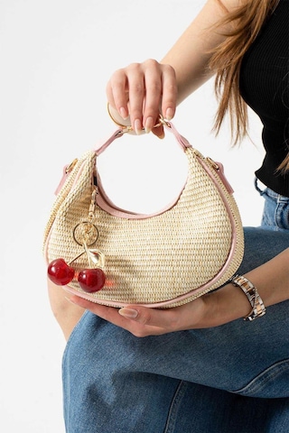By-kuss Cherry Woven Omuz Çantası Siyah