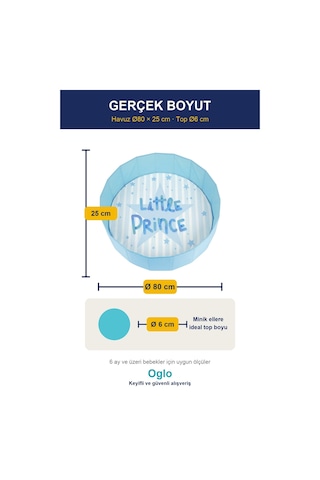 Top Havuzu 100 Top Dahil Yumuşak Minderli Bebek Oyun Havuzu, Katlanır Çocuk Oyun Parkı Top Seti 0+ Yaş Mavi