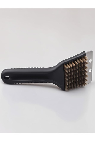 Lexroo Paslanmaz Çelik Mangal Temizlik Fırçası Ergonomik Saplı 2 Si 1 Arada Barbekü Izgara
