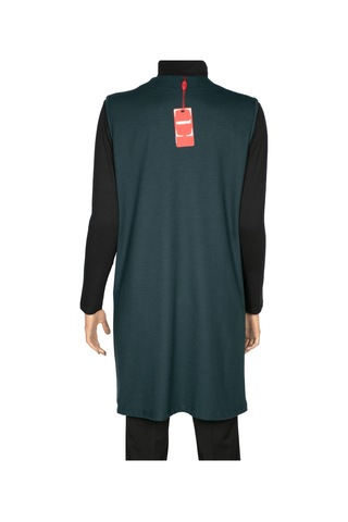 Hesna Kadın Çağla Fitilli Cepli Çam Yeşili Yelek Yeşil