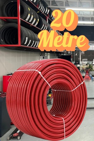 40 Metre Kompresör Hava Hortumu 8 Mm Termo Hortum Kırmızı Thermo Hortum Basınca Dayanıklı Hortum