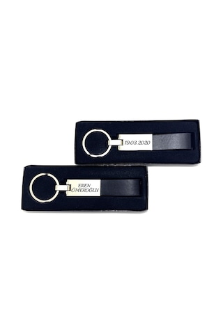Ayleenayz Unisex Metal Kişiye Özel Çift Kombin Anahtarlığı