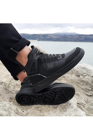 Dunlop 2238-2243 Siyah, Fuspetli Ortapedik Boğazlı Basket Spor Ayakkabı AYKSAYAK-000490