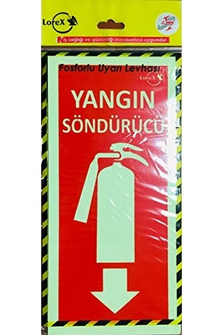 Söndürme Tüpü Yazılı Fosforlu Ikaz Levhası Fotolümen Levha
