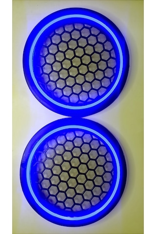 Hoparlör Kapağı 16 Cm Ledli 2'li Takım - Mavi