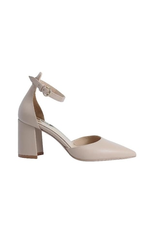 Poletto Hakiki Deri Nohut-altın Ayakkabı Stiletto 9839 60 V2-2422 Bej