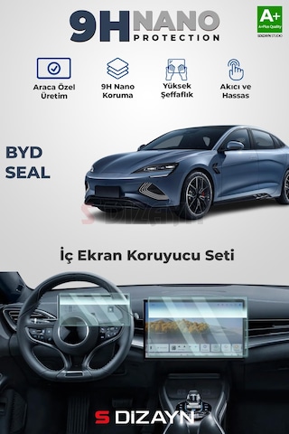 S-dizayn Byd Seal Awd 9h Nano Gösterge Ve Multimedya Ekran Koruyucu Parlak 2024 Üzeri A+ Kalite