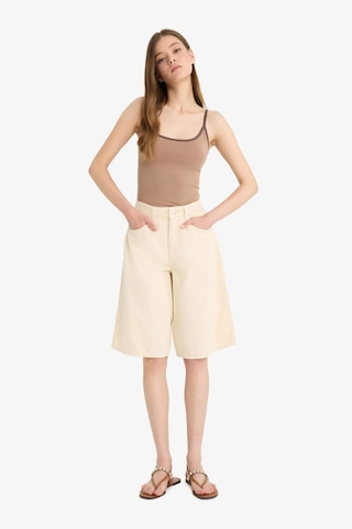 Defacto Coool Normal Bel Kısa Paça Gabardin Bermuda Şort F3133ax25hser105 Ekru
