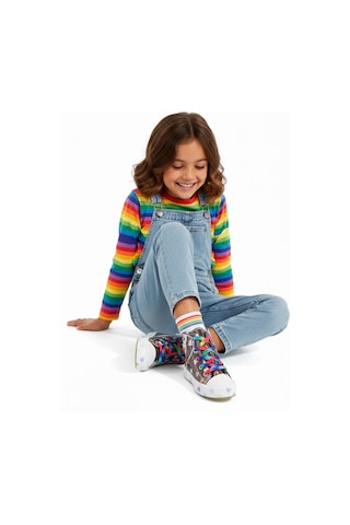 Artı Artı Ayakkabı Mia Kids-2400 Hologram 3d Kız Çocuk Bacıklı &fermuarlı Platin Sneakers Platin