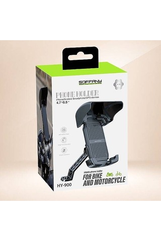 Hy-900 360 Ayarlanabilir Motorsiklet Bisiklet Scooter Telefon Tu Siyah