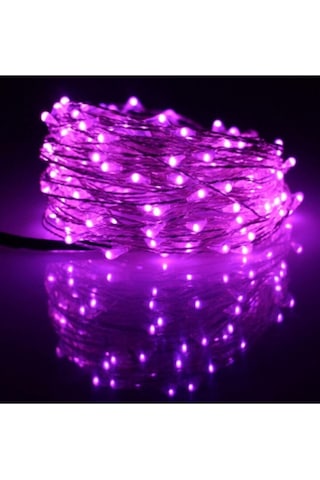 Peri Led 10 Metre Pilli Mor Renk Dekoratif Aydınlatma Led Işık Mor