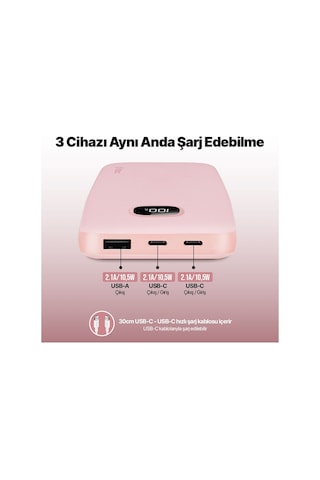 Ttec 2BB205TP Lcd 10.000 mAh Powerbank