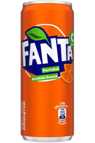 Fanta Portakal Aromalı Gazoz 250 Ml X 24 Adet
