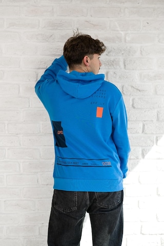 Kapüşonlu Baskılı Regular Fit 2 İplik Erkek Sweatshirt 001