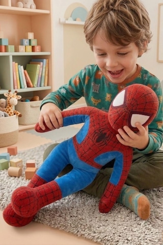 53 Cm Büyük Boy Spiderman Peluş Oyuncak Yumuşak, Sevimli Ve Koleksiyonluk Hediye Kırmızı