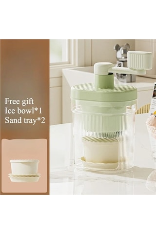 Ulzyvf Traş Buz Makinesi Küçük Manuel Buz Kırıcı Ev El-krank Yeşil, Pratik Tasarım Yeşil
