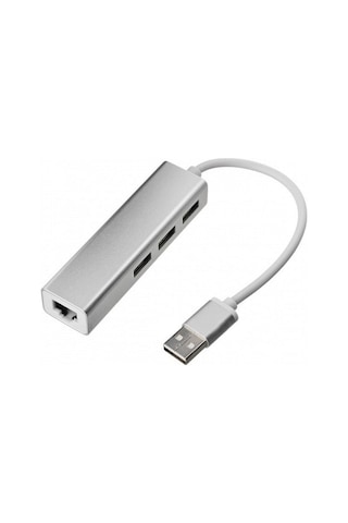 Triline Aluminyum USB To Rj45 Ethernet + USB 3 Port Hub Çoklayıcı