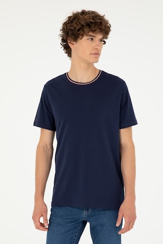 U.S. Polo Assn. Erkek Regular Fit Bisiklet Yaka Lacivert Tişört 50294289-VR033