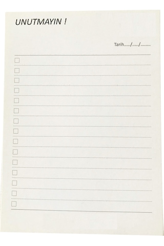 Unutmayınız Kartı / 100 Adet 12.5X9 Cm / 250 Gr. Mat Kuşe