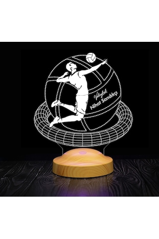 Voleybolcu Hediyesi, Voleybol Oyuncusuna Hediye Kişiye Özel Led Lamba, Voleybol Sevenlere Özel Hediye Gece Lambası