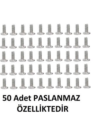 Yate10 50x Paslanmaz M2 Sata Vidası M2x5x7