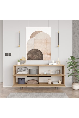 Yurudesign Ocean Konsol 4 Kapaklı Metal Ayaklı 160cm Sepet On3-s
