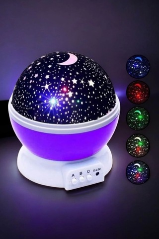 Mavi Ve Mor Işıklı Star Master Projeksiyon Lambası Çok Renkli