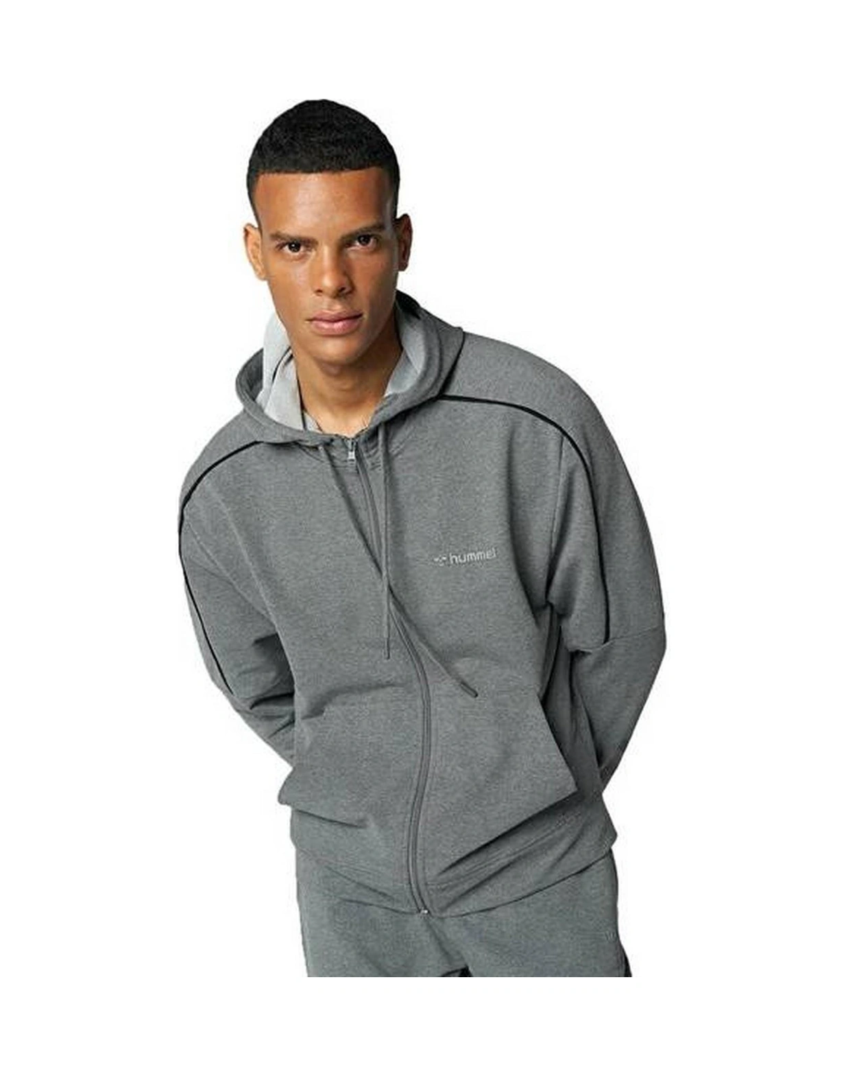 Hummel 922104-2833 Mese Zip Erkek Spor Ceket Antrasit