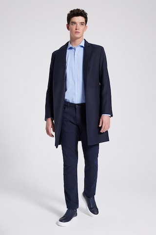 Twn Slim Fit Lacivert Düz Tek Yırtmaçlı Viskonlu Palto 3ef088438751m Lacivert