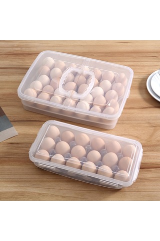 Lemestar Mutfakta Kullanıma Uygun 18 Bölmeli Plastik Yumurta Saklama Kutusu, Buzdolabı Muhafaza İçin Kapaklı, Çekmeceli Ve Sabit Tasarım Diğer