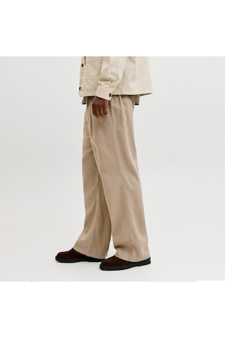 Jack&jones Bill Andros Vis Linen Blend Jogger Erkek Bej Pantolon