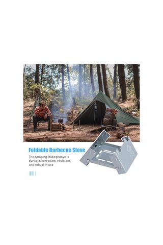 Kangvka Taşınabilir Katlanabilir Çalışan Çakmaklı Çinko Levha Mutfak Aleti, Kamp, Bisiklet Turu, Doğa Seyahatleri İçin Alkol, Katı Yakıt Kullanan Isıtıcı Gümüş