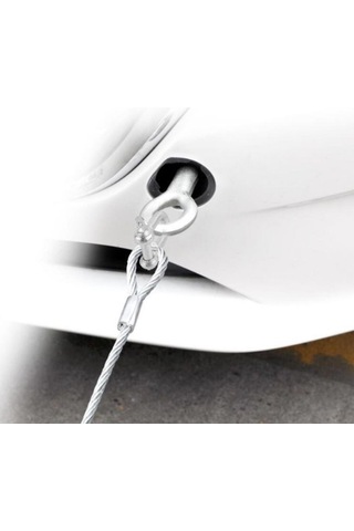 Automix Paslanmaz Çelik Perlon Çeki Halatı 3 Metre 3 Ton Karabinalı Bayraklı Güvenli Bağlantı 043728