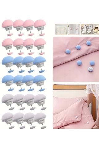 Mis Kitchen 24 Adet Mantar Model Yorgan Kılıfı Ve Çarşaf Tutucu