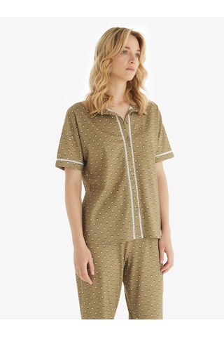 Kadın Pijama Takımı 51860 - Desenli Desenli