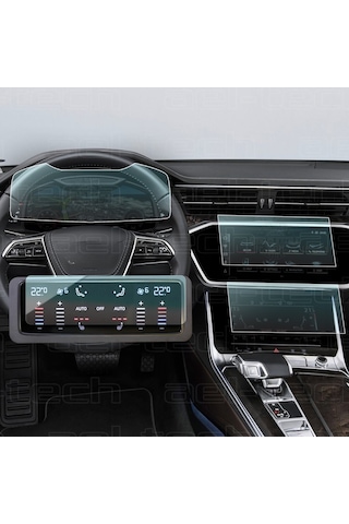 Audi A6 Dijital Gösterge,navigasyon,klima Kontrol Uyumlu Nano Ekran Koruyucu 4lü Set 2019/2025