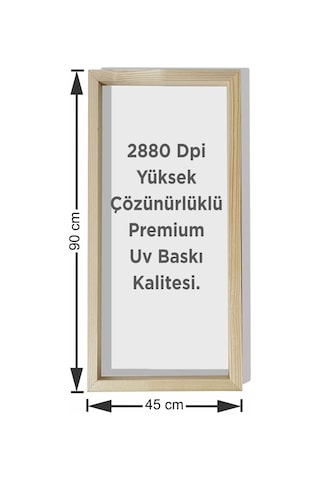 Mustafa Kemal Atatürk Yağlı Boya Efektli Premium Kanvas Tablo
