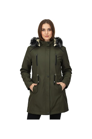 Baglan Kadın Kapüşonlu İçi Peluş Mont Bgl-st05029 Haki