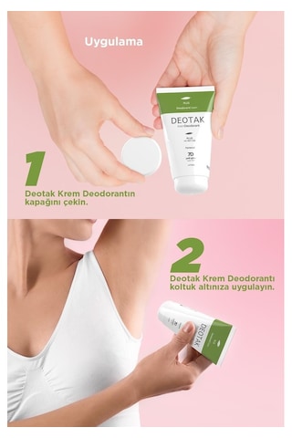 Deotak Unisex Krem Deodorant Plus 35 Ml